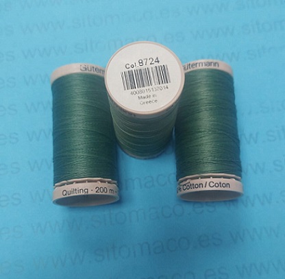SET 3 BOBINAS GUTERMAN ACOLCHADO 200m  VERDE BOSQUE COD.: 8724